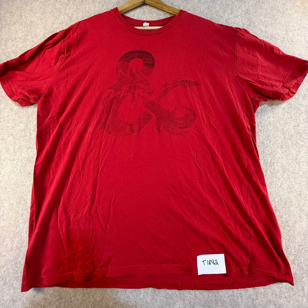 Dungeons & Dragons T Shirt Mens Red Graphic Ampersand Dragon Logo Tee T1082‎